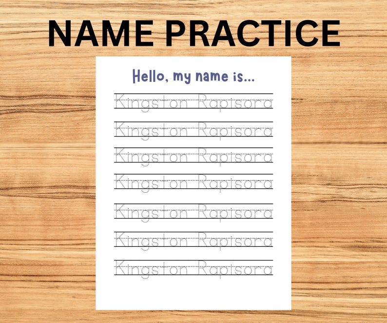 Personalized Activity and Tracing Book for Preschoolers Laminated Reusable image 5