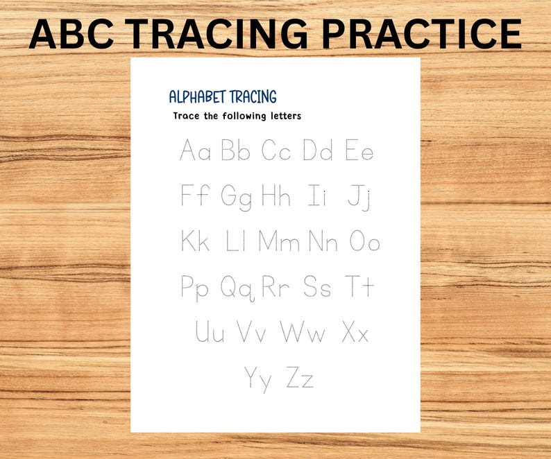 Personalized Activity and Tracing Book for Preschoolers Laminated Reusable image 6