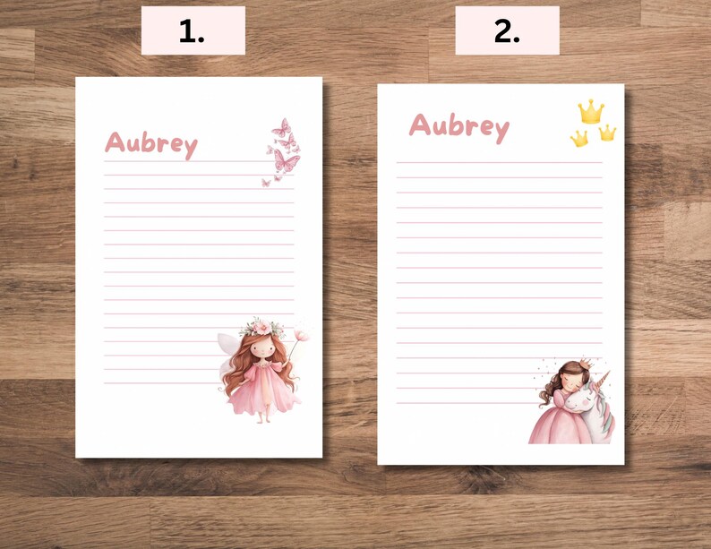 Princess Note Pad Personalized Princess Kids Notepad – Personalized Stationery for ...