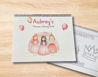 Personalized Princess Coloring Book: Custom Name Gift for Girls