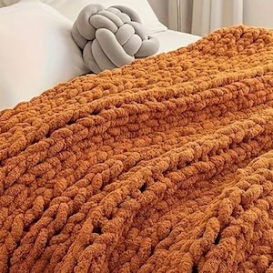 Rust chenille throw hotsell