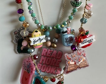 Theme Necklace. Thank you teacher. Love you teacher. Teacher Gift