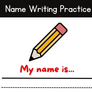 Printable Toddler Worksheet | Name Writing Practice For Kids Printable | Instant Download | Activity Worksheet | Educational Worksheet