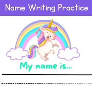 Printable Toddler Worksheet | Name Writing Practice For Kids Printable | Instant Download | Activity Worksheet | Educational Worksheet