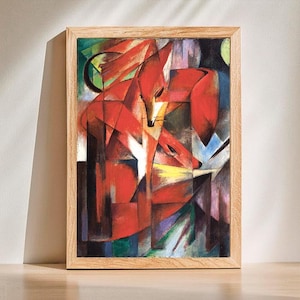Franz Marc Füchse Druck,Marc Poster,Fuchs im Wald Poster,Geschenk für Kinder,Kinderzimmer Wanddeko,Vintage Tierdruck,DIGITAL DOWNLOAD