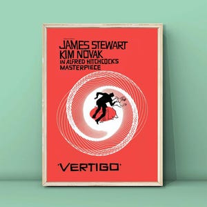 Vertigo Movie Poster,Spirals in art,Film posters by Saul Bass,Retro Film Poster,Alfred Hitchcock Poster,DIGITAL DOWNLOAD