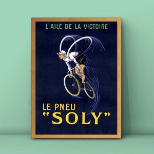 Póster de bicicleta vintage, ilustración de bicicleta, bicicleta en el arte, póster de hombre en bicicleta, pintura de bicicleta, arte mural de bicicleta, descarga digital