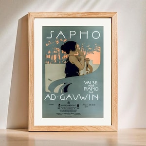 Leopoldo Metlicovitz Sapho Poster,Sapho Print,Metlicovitz Painting,Art Nouveau Print,Opera Poster,Valse Pour Piano Print,DIGITAL DOWNLOAD