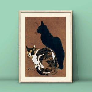 スタンラン 猫 額装品 アート ポスター 絵画 Steinlen