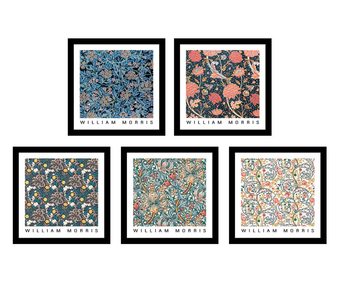 Set of 5 William Morris Print Wall Art Art Exhibition - Etsy