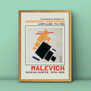 Kazimir Malevich Suprematist Composition Print,Malevich Painting,Suprematist Composition Poster,Airplane Flying Print,DIGITAL DOWNLOAD