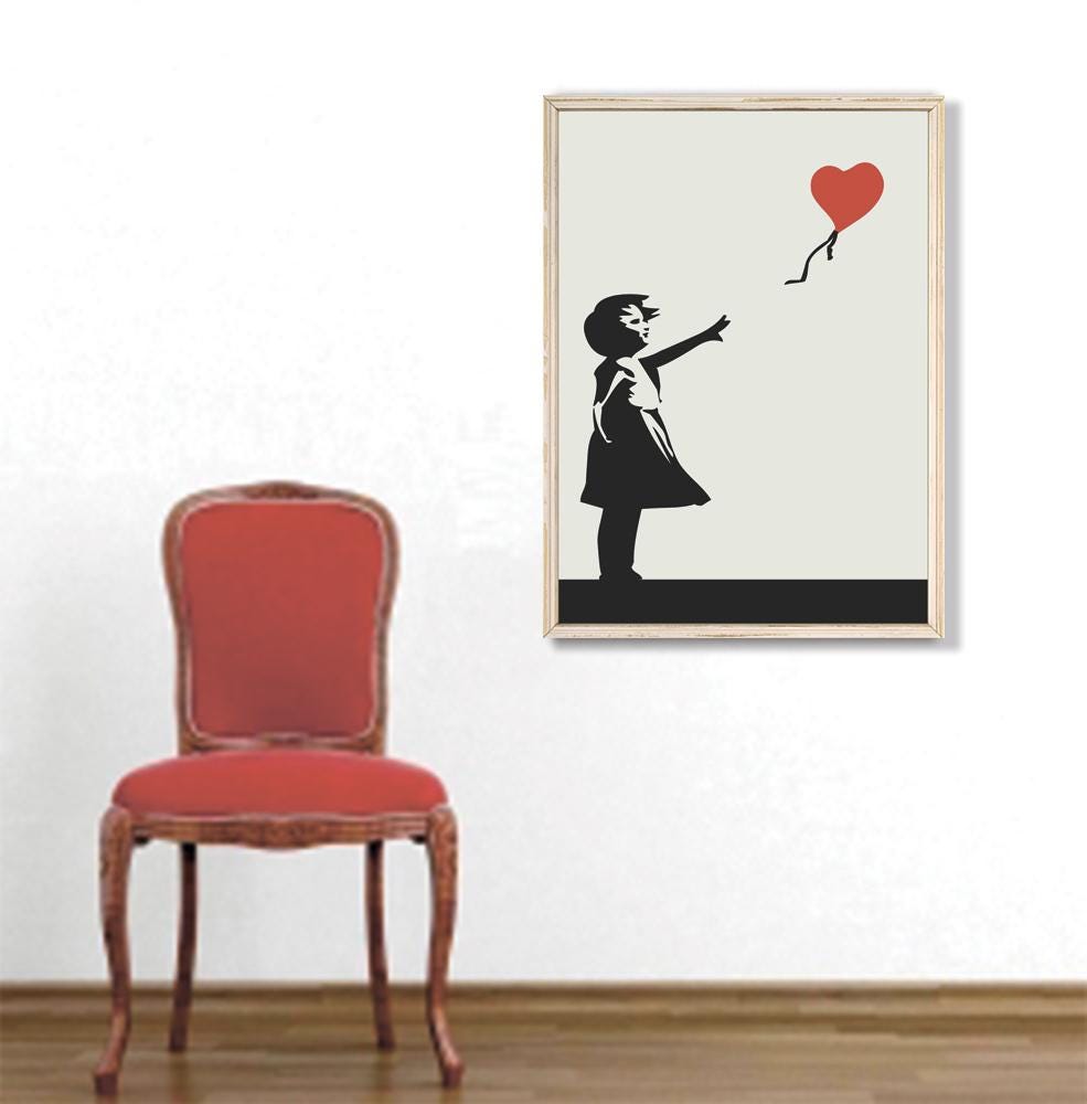 Banksy Red Balloon Girl Graffiti Poster (digital Download) - Etsy