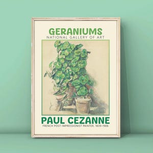 Paul Cézanne Geranien, 1888 Druck,Cezanne Malerei,Cezanne Blumendruck,Geranien Poster,Zeichnungen von Paul Cézanne,DIGITAL DOWNLOAD