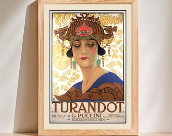 Leopoldo Metlicovitz Turandot Poster,Turandot Print,Giacomo Puccini Poster,Art Nouveau Print,Turandot Opera Poster,DIGITAL DOWNLOAD