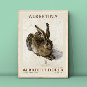 Albrecht Dürer Young Hare Print,Durer Painting,Dürer Young Hare Poster,Vintage Wall Decor,Artworks by Durer,DIGITAL DOWNLOAD