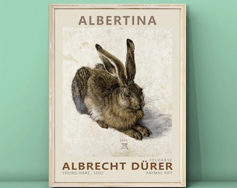 Albrecht Durer Young Hare Print On Stretched Canvas, Vintage Art Reproduction Laurel Leaf Farm Item No Hf0208110 3