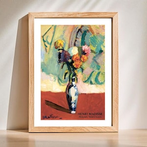 Impresión china de Henri Matisse: Ramo en jarrón, Arte mural de Matisse, Pintura de Matisse, Póster de Matisse: Flor en jarrón, Naturaleza muerta de Matisse, DESCARGA DIGITAL
