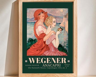 Gerda Wegener Two Girls Print: Vintage Woman Portrait (Digital Download