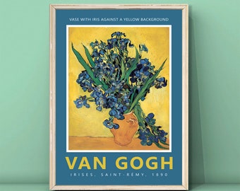 Van Gogh Iristryck, 1890 Utställningsaffisch (digital nedladdning)