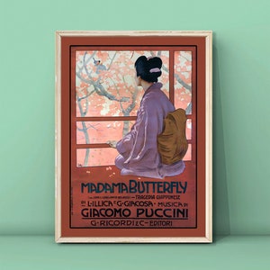 Leopoldo Metlicovitz Madama Butterfly, Poster del 1904,Poster di Leopoldo Metlicovitz,Stampa Art Nouveau,Manifesti dell'opera d'Italia,DOWNLOAD DIGITALE