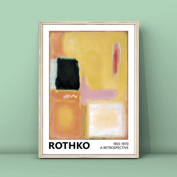 Mark Rothko Art Print,Exhibition Poster,Abstract Painting,Modern Wall Decor,Rothko Reproduction Poster,Minimalism Print,DIGITAL DOWNLOAD