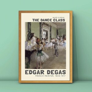 Degas baletttryck: Danslektionen vintageposter (digital nedladdning)
