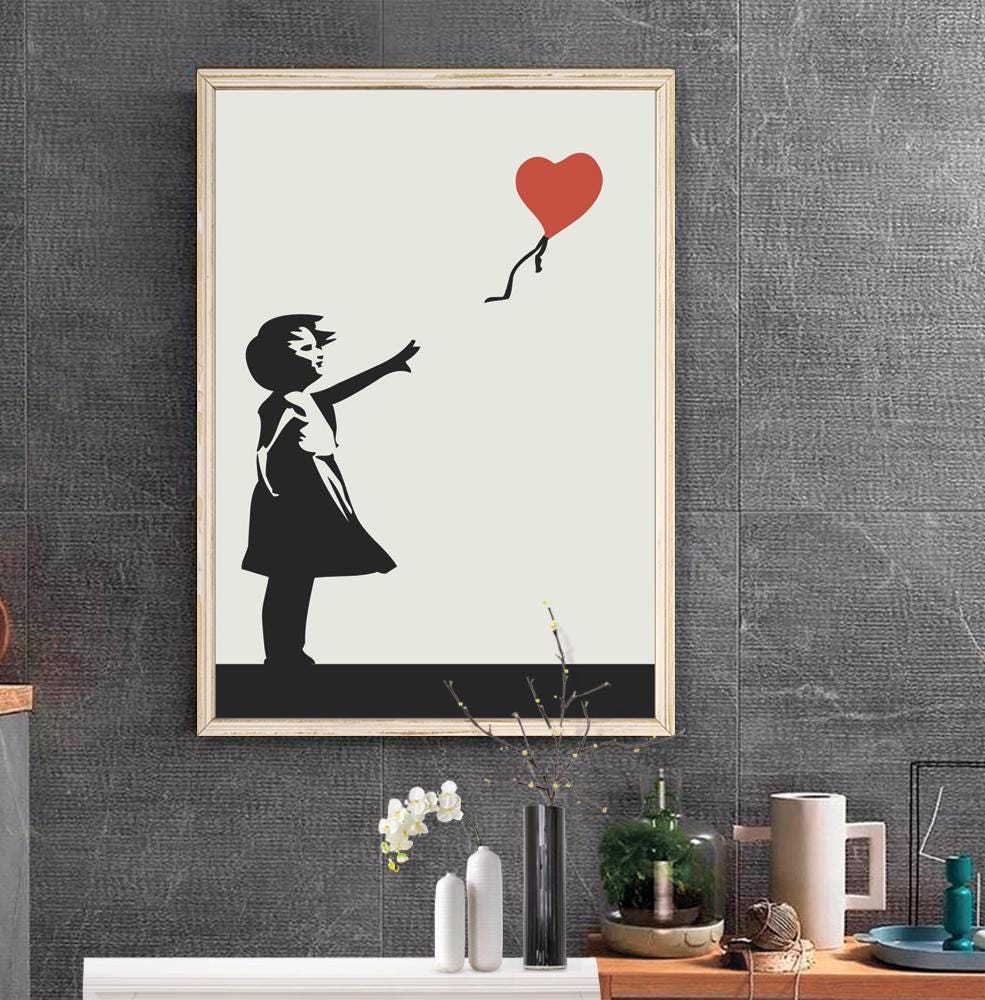 Banksy Red Balloon Girl Graffiti Poster (digital Download) - Etsy