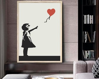 Banksy Red Balloon Girl Graffiti Poster (digital Download) - Etsy