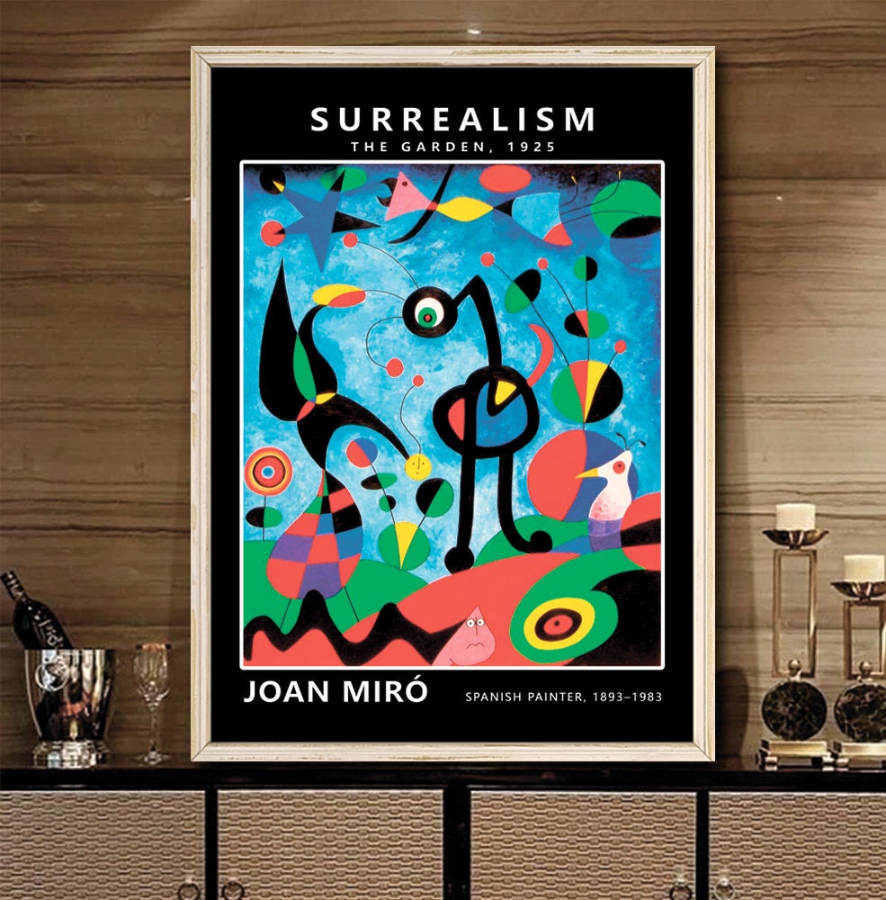 ジョアン・ミロ「庭」シュルレアリスム・アートプリント（デジタル