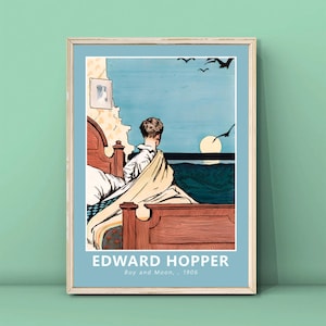 Edward Hopper Boy and Moon, 1907 Stampa Wall Art, Hopper Painting, Decorazione murale vintage, Poster vintage, Poster ragazzo vintage, DOWNLOAD DIGITALE
