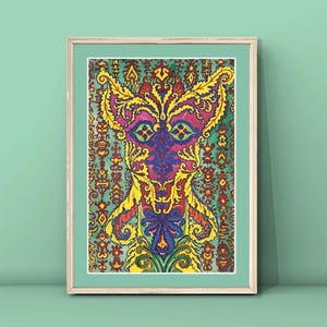 Stampa di Louis Wain &quot;Un gatto in piedi sulle zampe posteriori&quot;, decorazione da parete per la cameretta dei bambini, regalo per gli amanti degli animali, gatti di Wain, illustrazione di un gatto, DOWNLOAD DIGITALE