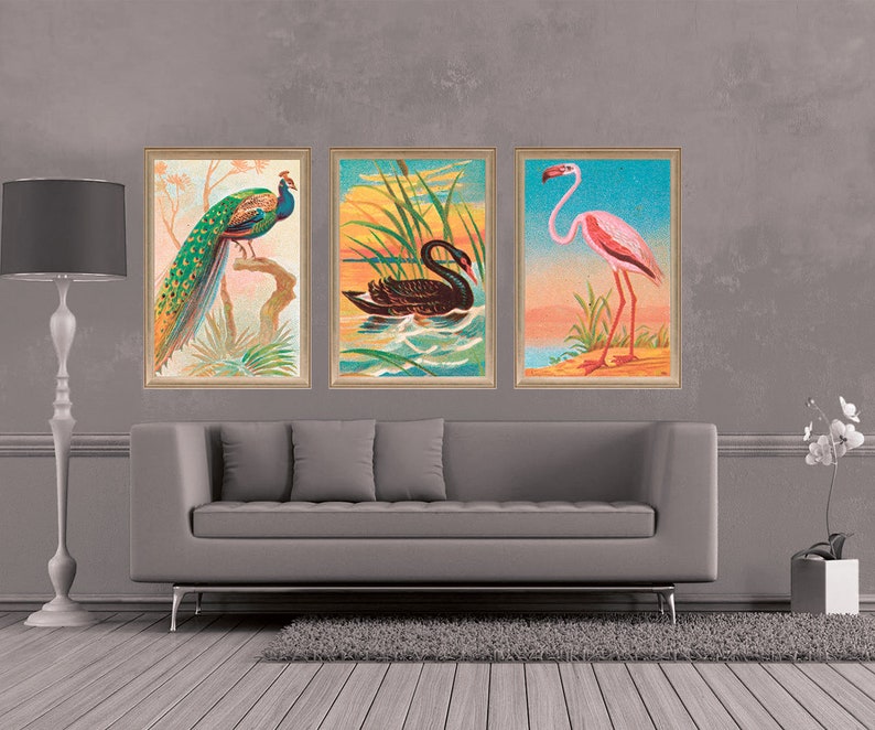 Printable Set Of 3 Vintage Bird Printdownloadable Nursery Etsy printable-set-of-3-vintage-bird-printdownloadable-nursery-etsy