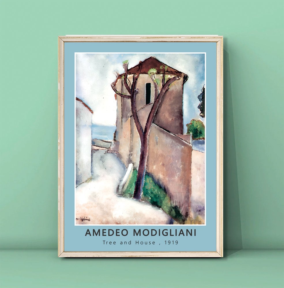 Modigliani Landscape Amedeo Modigliani, Tree and House, 1919 Print,modigliani Painting ...