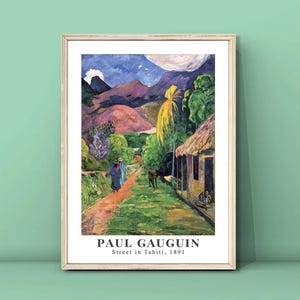 Paul Gauguin Street in Tahiti, 1891 Print Wall Art,Gauguin Painting,Landscape by Paul Gauguin,Vintage Landscape Print,DIGITAL DOWNLOAD