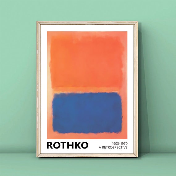 Mark Rothko Blue and Orange Art Print: Minimalism Exhibition
