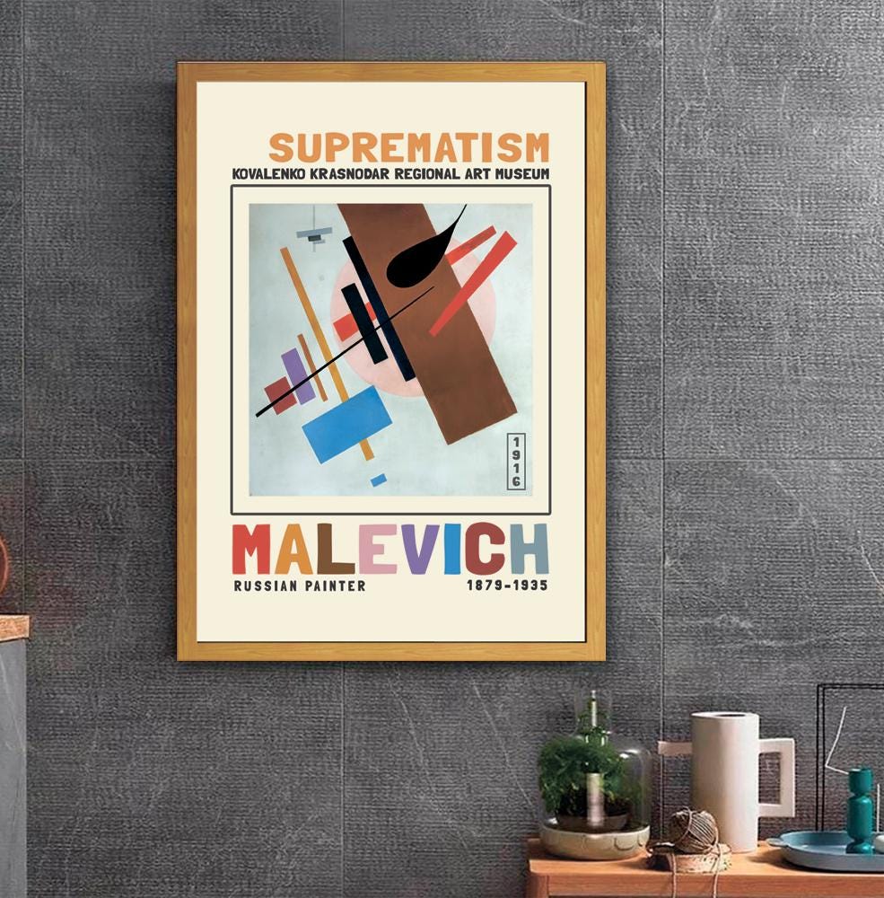 Kazimir Malevich Suprematism 1916 Print,malevich Painting