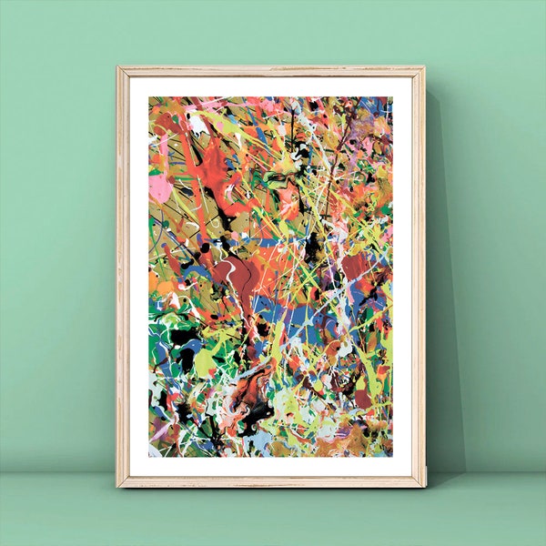 Jackson Pollock Abstract  Art Print,Exhibition Poster,Pollock Abstract Poster,Pollock Wall Decor,Museum Poster,Pollock Art,DIGITAL DOWNLOAD.