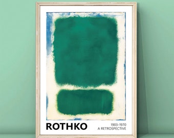 マーク・ロスコ「グリーン・ブルー」アートプリント：抽象表現主義絵画