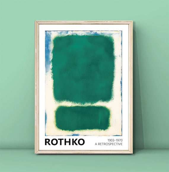 マーク・ロスコ「グリーン・ブルー」アートプリント：抽象表現主義絵画