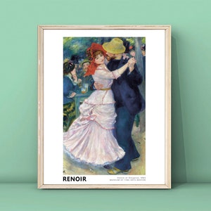 Pierre-Auguste Renoir Tanz in Bougival, 1883 Druck, Renoir Dance Poster, Gemälde von tanzenden Paaren, Walzer in der Kunst, DIGITAL DOWNLOAD