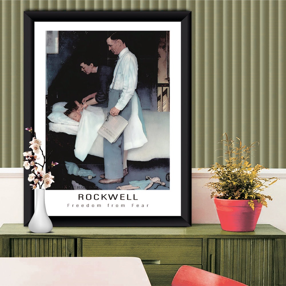 Set of 4 Norman Rockwell Four Freedoms Printfreedom From - Etsy