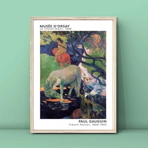 Paul Gauguin Le Cheval Blanc, 1898 Impresión Arte mural, Pintura de Gauguin, Póster El caballo blanco, Caballos blancos en el arte, DESCARGA DIGITAL