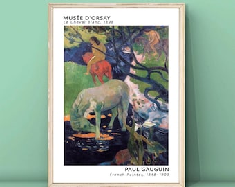 Paul Gauguin Le Cheval Blanc, 1898 Impresión Arte mural, Pintura de Gauguin, Póster El caballo blanco, Caballos blancos en el arte, DESCARGA DIGITAL