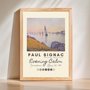 Paul Signac Evening Calm, Concarneau, Opus 220 Print,Signac Painting,Signac Landscape Poster,Allegro Maestoso Painting,DIGITAL DOWNLOAD