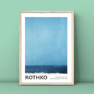 Mark Rothko Blue Print Art, Manifesto della mostra, Manifesto di riproduzione di Rothko, Stampa minimalista, Arte murale di Rothko, Poster di Rothko, DOWNLOAD DIGITALE
