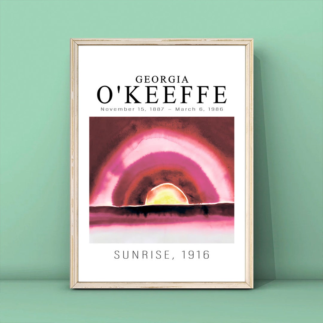 Georgia O'keeffe Sunrise, Watercolor, 1916 Print,o'keeffe Poster ...