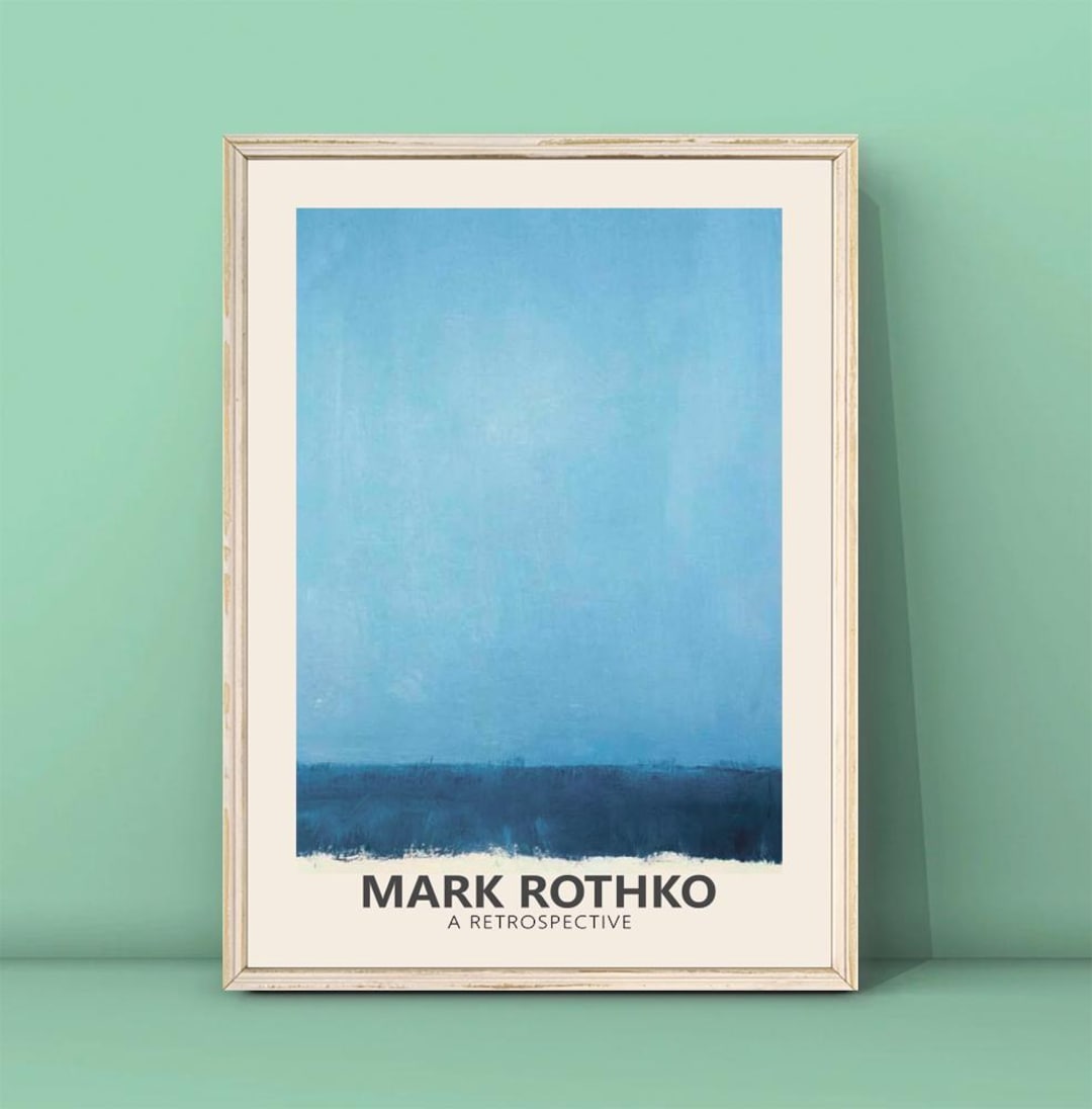 Mark Rothko Blue Art Print: Abstract Expressionist Exhibition