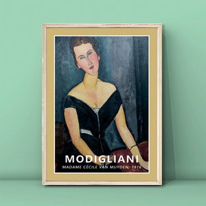 Amedeo Modigliani Portrait of Madame Cécile Van Muyden,1916 Print,Modigliani Painting,painting of women,Modigliani Woman,DIGITAL DOWNLOAD