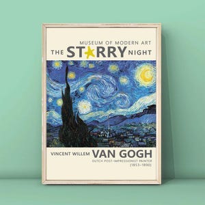 Vincent Van Gogh Starry Night, 1889 Print,Van Gogh Painting,Starry Night Painting,Starry Night Poster,Van Gogh Wall Art,DIGITAL DOWNLOAD