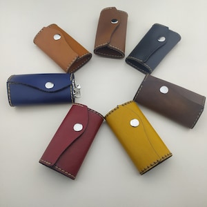 Porta llaves minimalista, monedero de llaves, porta llaves de cuero, estuche de llaves, organizador de llaves, llavero, billetera de llaves, llaveros diminutos